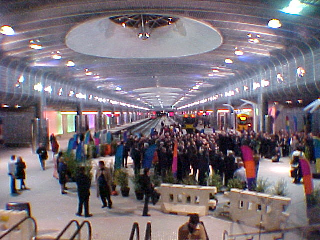 Train platforms from ground level